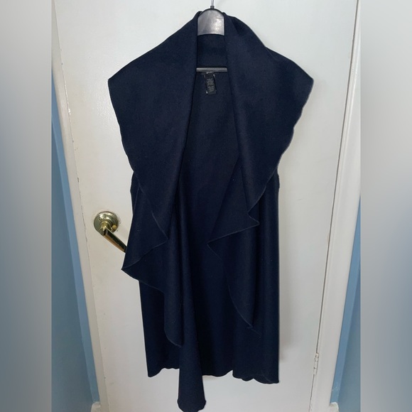 Gilbert Navy Blue Shawl Vest (One Size) - Picture 1 of 4